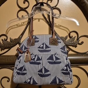Dooney And Bourke Sailboats Nautical Print Bag